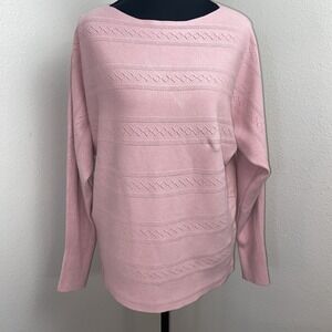 Vila Milano Knit Sweater Women's Medium Dusty Rose Dolman Sleeve Pullover‎ Soft